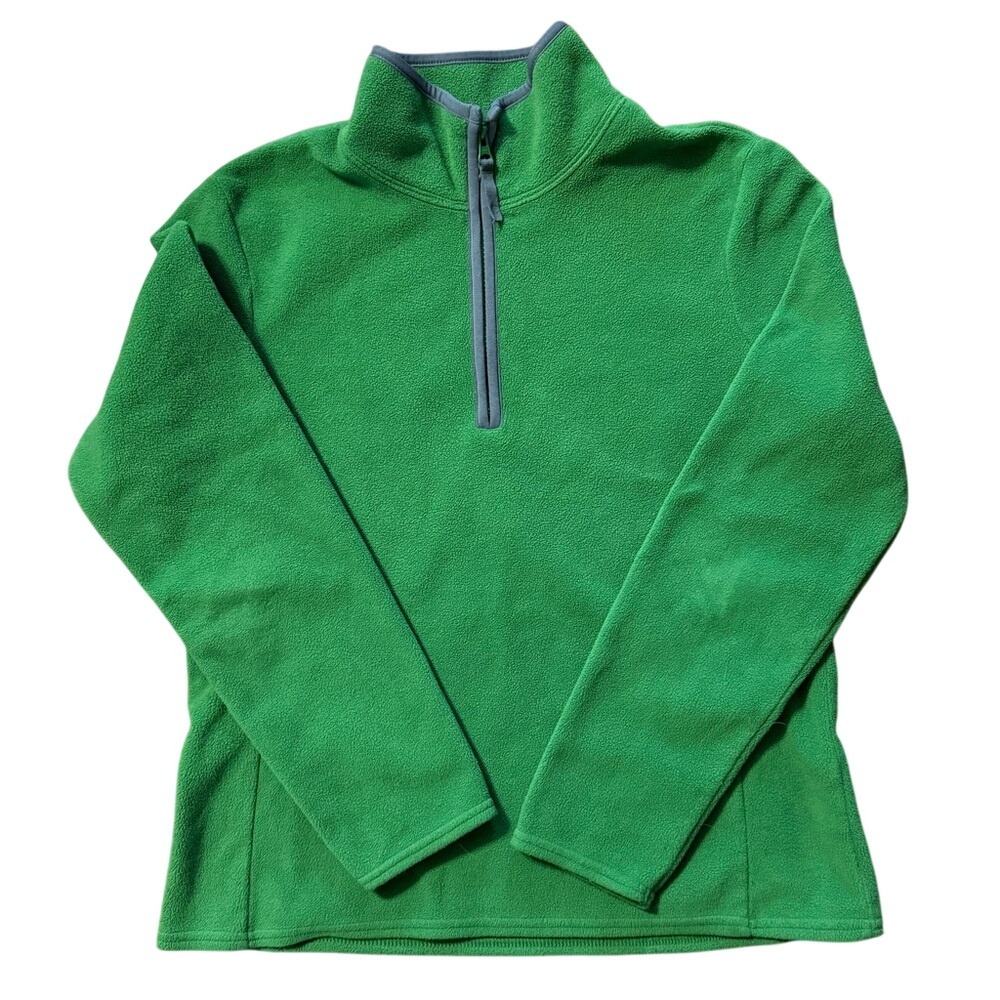 Old Navy Green Quarter Zip Fleece Pullover Mock Neck Sweatshirt Womens Medium